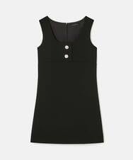 VZEAD22550 TARA JARMON(タラ ジャーモン) ヘビークレープドレス ブラック