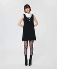 VZEAD22550 TARA JARMON(タラ ジャーモン) ヘビークレープドレス ブラック