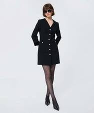 VZEAD23630 TARA JARMON(タラ ジャーモン) ヘビークレープドレス ブラック