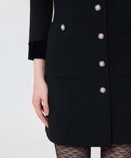 VZEAD23630 TARA JARMON(タラ ジャーモン) ヘビークレープドレス ブラック