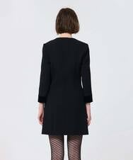 VZEAD23630 TARA JARMON(タラ ジャーモン) ヘビークレープドレス ブラック