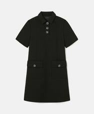 VZEAD25610 TARA JARMON(タラ ジャーモン) ヘビークレープドレス ブラック