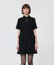 VZEAD25610 TARA JARMON(タラ ジャーモン) ヘビークレープドレス ブラック