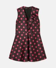 VZEAD26610 TARA JARMON(タラ ジャーモン) ポルカハートサテンドレス ブラック