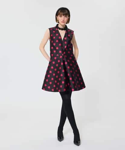 VZEAD26610 TARA JARMON ポルカハートサテンドレス