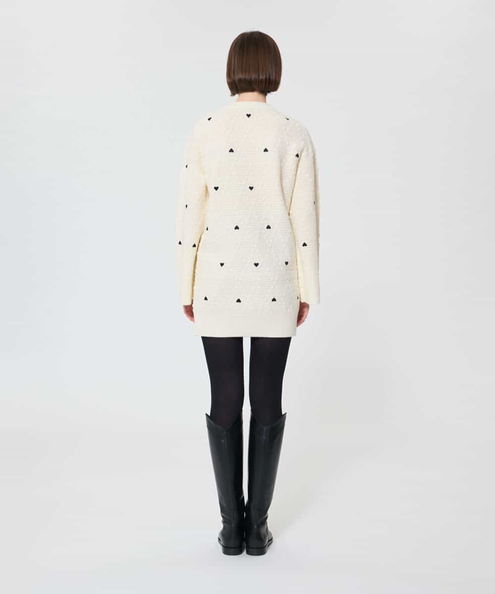 VZEAD27600 TARA JARMON(タラ ジャーモン) メリノウールニットドレス エクリュ