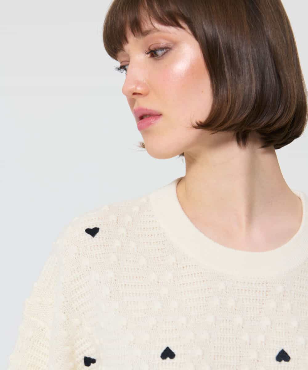 VZEAD27600 TARA JARMON(タラ ジャーモン) メリノウールニットドレス エクリュ