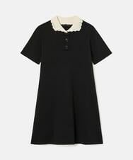 VZEAD29470 TARA JARMON(タラ ジャーモン) ヘビーヴィスコースニットドレス ブラック