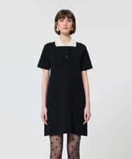 VZEAD29470 TARA JARMON(タラ ジャーモン) ヘビーヴィスコースニットドレス ブラック