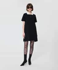 VZEAD29470 TARA JARMON(タラ ジャーモン) ヘビーヴィスコースニットドレス ブラック