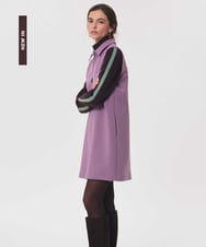 VZEAG01500 TARA JARMON(タラ ジャーモン) ジップアクセントダブルクロスドレス パープル