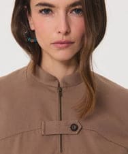 VZEAG09500 TARA JARMON(タラ ジャーモン) コットンギャバジンドレス キャラメル
