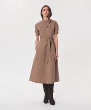 VZEAG09500 TARA JARMON(タラ ジャーモン) コットンギャバジンドレス キャラメル