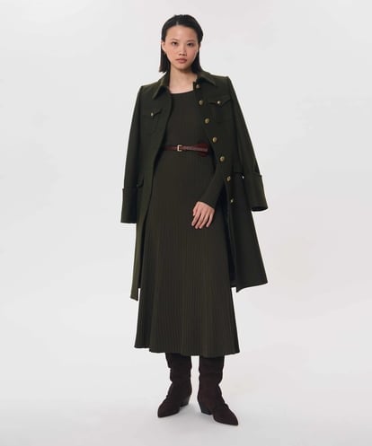 VZEAG23500 TARA JARMON ビスコースリブニットドレス