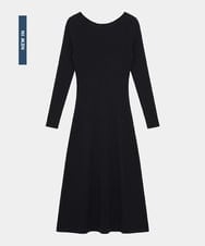 VZEAG23500 TARA JARMON(タラ ジャーモン) ビスコースリブニットドレス ブラック