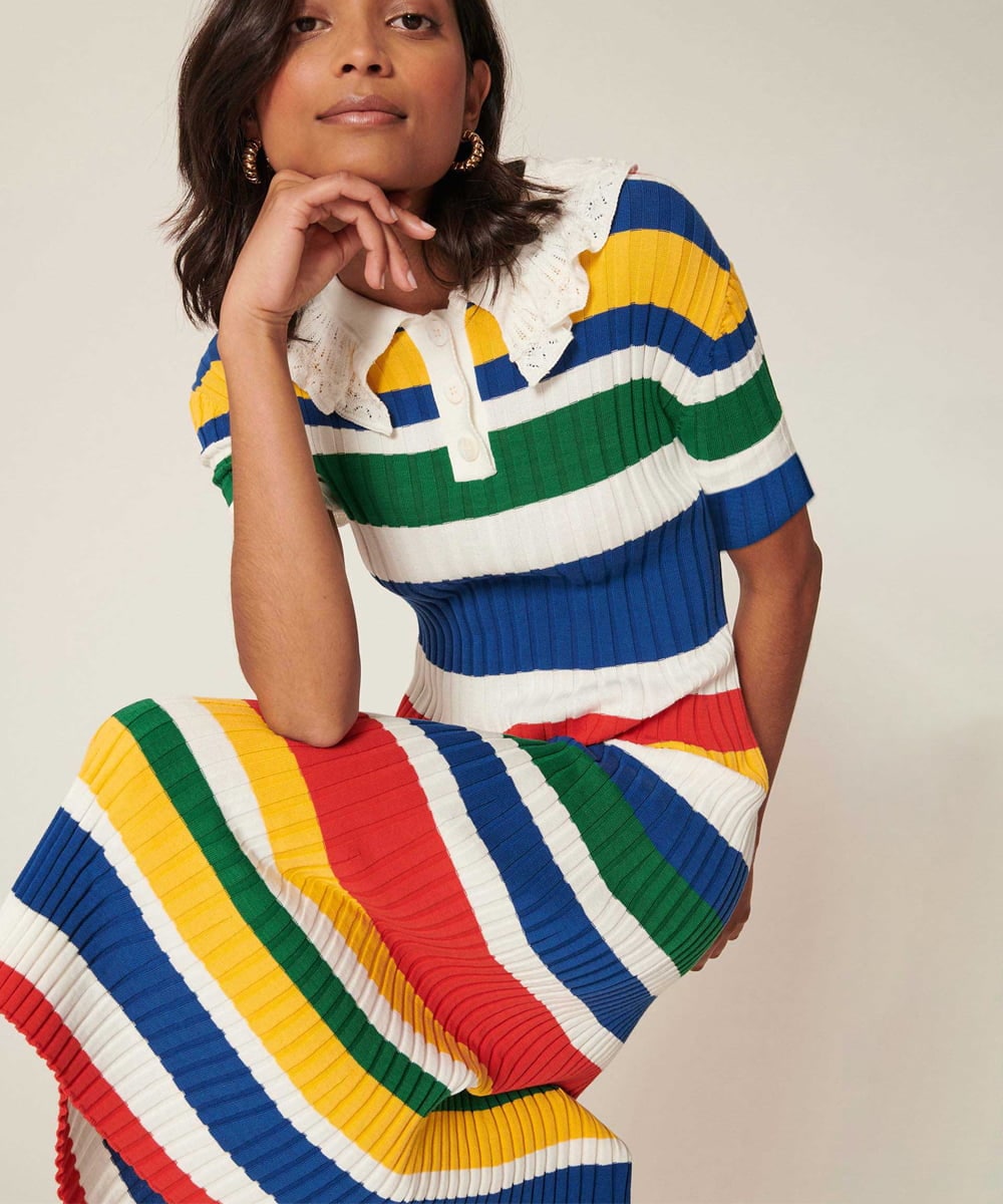 【メディア着用】Extrafine cotton knit dress