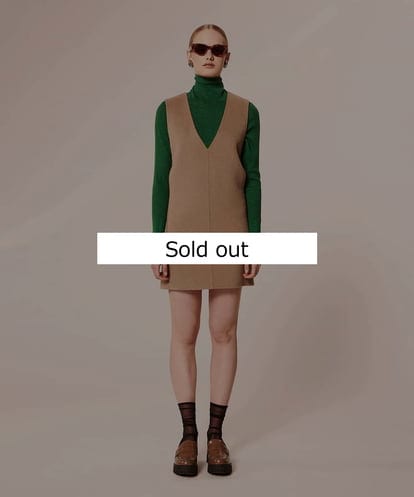 VZEAX01480 TARA JARMON Double faced wool dress