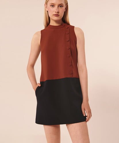 VZEAX05430 TARA JARMON Double cloth dress