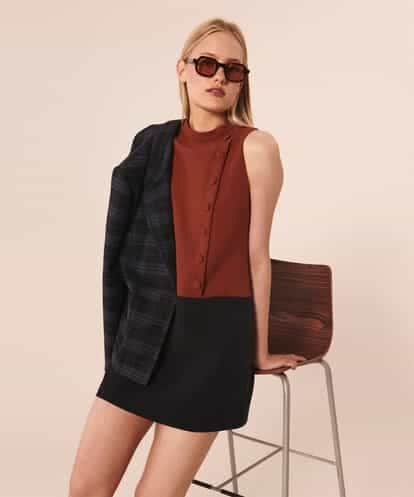 VZEAX05430 TARA JARMON Double cloth dress