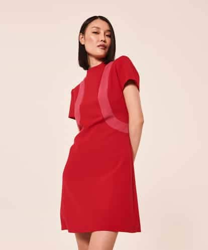 VZEAX06430 TARA JARMON Double cloth dress