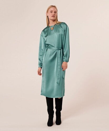 VZEAX08440 TARA JARMON Fluid satin dress