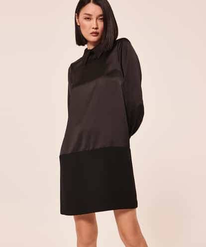 VZEAX09410 TARA JARMON Fluid satin dress