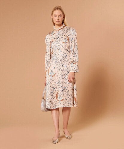 VZEAX12470 TARA JARMON Pierrot print dress