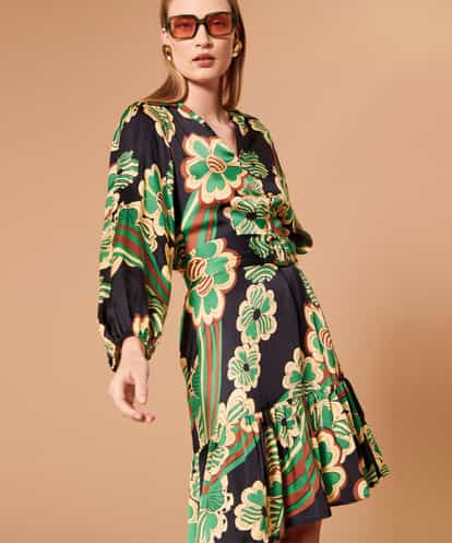 VZEAX15530 TARA JARMON Rainbow flower dress