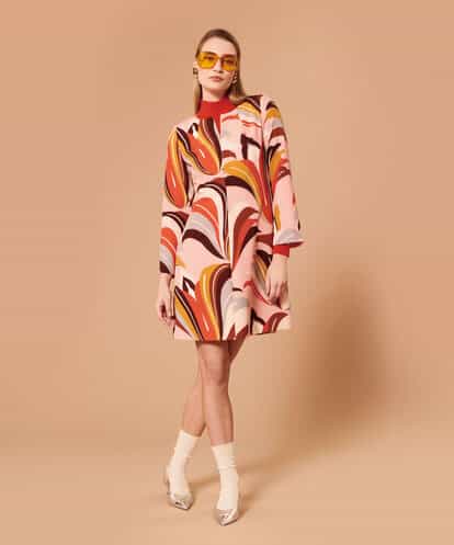 VZEAX19440 TARA JARMON Iris graphic dress