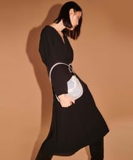 VZEAX22470 TARA JARMON(タラ ジャーモン) クレープドレス ブラック