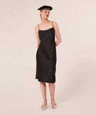 VZEAX27440 TARA JARMON(タラ ジャーモン) サテンキャミドレス ブラック