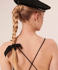 VZEAX27440 TARA JARMON(タラ ジャーモン) サテンキャミドレス ブラック