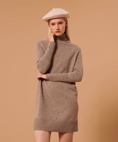 VZEAX39450 TARA JARMON Alpaca merino mix dress