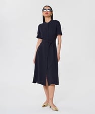 VZEGA16460 TARA JARMON(タラ ジャーモン) クレープロングドレス ミッドナイトブルー