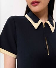 VZEGA35510 TARA JARMON(タラ ジャーモン) ダブルクロスドレス ミッドナイトブルー