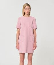 VZEGD01590 TARA JARMON(タラ ジャーモン) ダブルクロスドレス ピンク