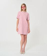 VZEGD01590 TARA JARMON(タラ ジャーモン) ポケットダブルクロスドレス ピンク