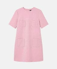 VZEGD01590 TARA JARMON(タラ ジャーモン) ダブルクロスドレス ピンク