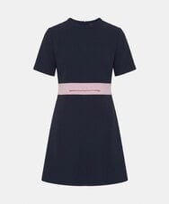 VZEGD02590 TARA JARMON(タラ ジャーモン) ダブルクロスドレス ネイビー