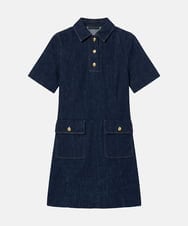 VZEGD03510 TARA JARMON(タラ ジャーモン) デニムドレス ネイビー