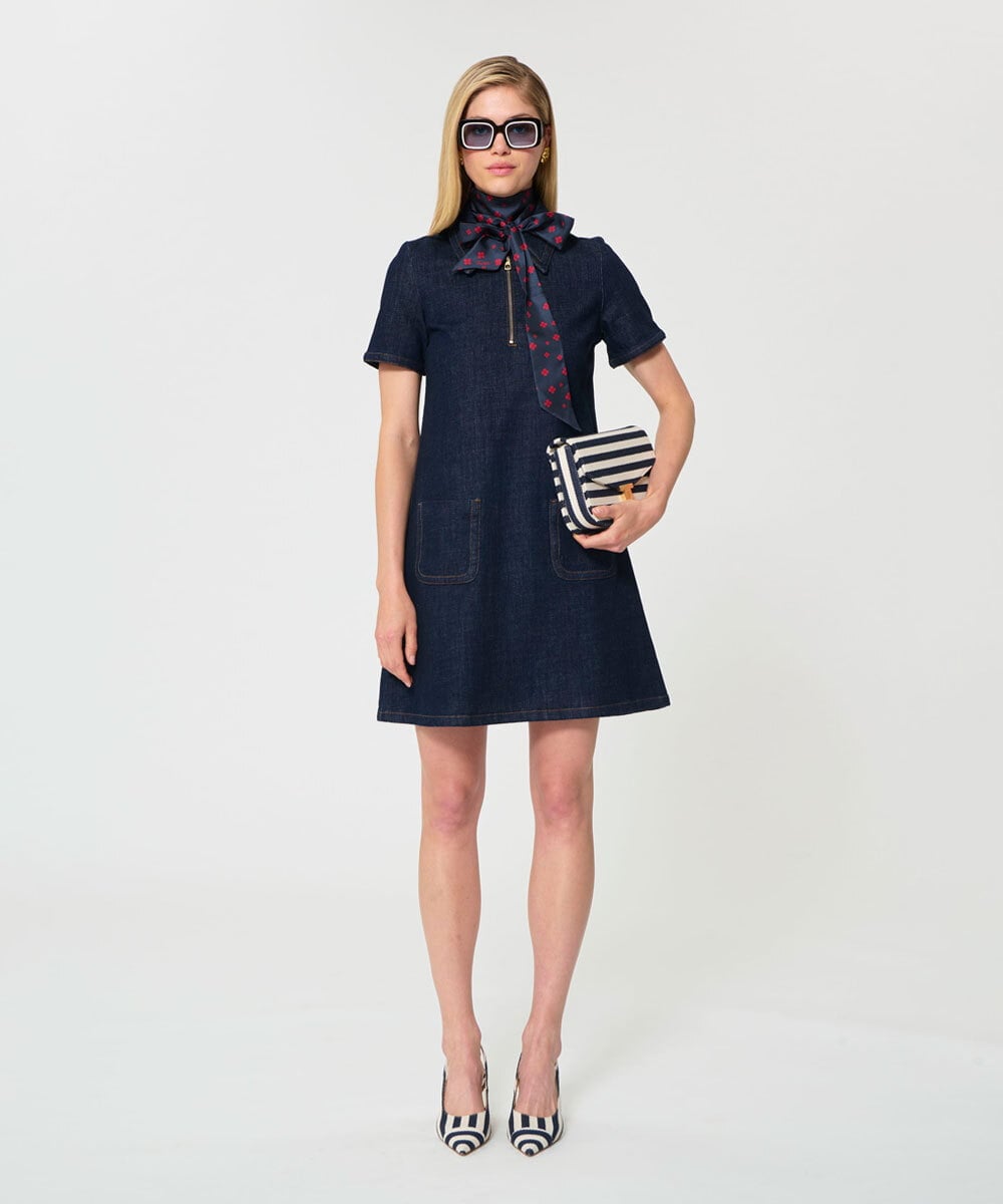 VZEGD04500 TARA JARMON(タラ ジャーモン) デニムドレス ネイビー