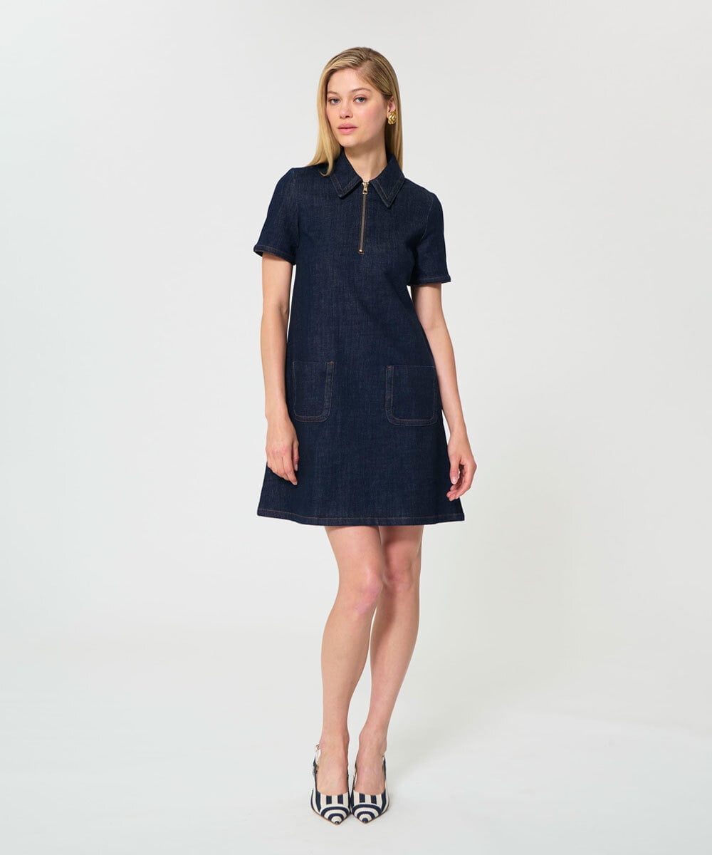 VZEGD04500 TARA JARMON(タラ ジャーモン) デニムドレス ネイビー