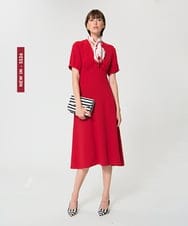 VZEGD06500 TARA JARMON(タラ ジャーモン) クレープドレス レッド