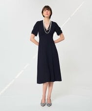 VZEGD06500 TARA JARMON(タラ ジャーモン) クレープドレス ネイビー