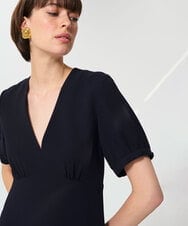 VZEGD06500 TARA JARMON(タラ ジャーモン) クレープドレス ネイビー