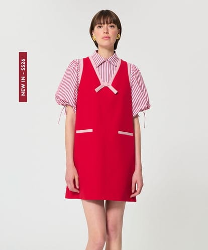 VZEGD07540 TARA JARMON ダブルクロスドレス