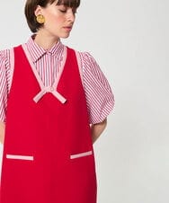 VZEGD07540 TARA JARMON(タラ ジャーモン) ダブルクロスドレス レッド