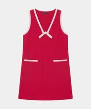 VZEGD07540 TARA JARMON(タラ ジャーモン) ダブルクロスドレス レッド