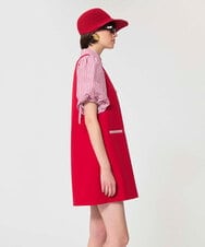 VZEGD07540 TARA JARMON(タラ ジャーモン) ダブルクロスドレス レッド