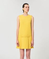 VZEGD08610 TARA JARMON(タラ ジャーモン) ヘビークレープドレス ミモザイエロー